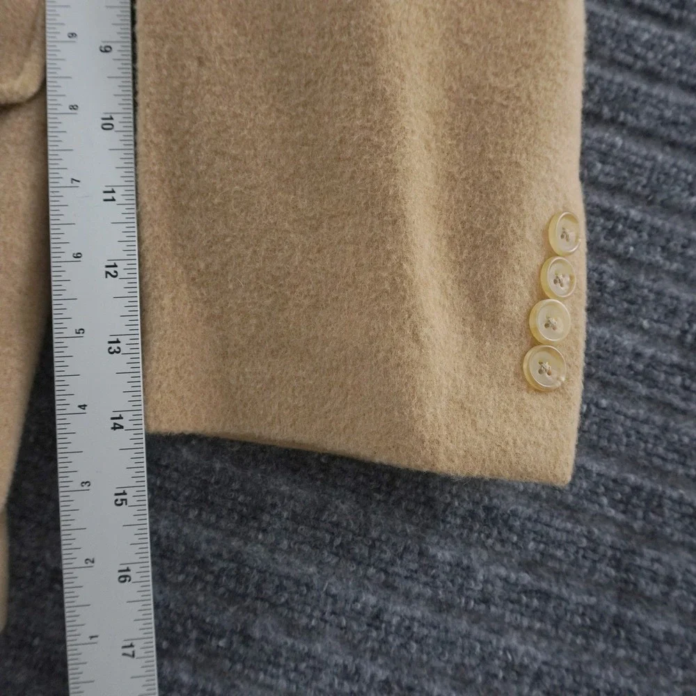 Vintage Ralph Lauren Sport Coat Mens 42 Tan 100% Loro Piana Camel Hair Blazer
